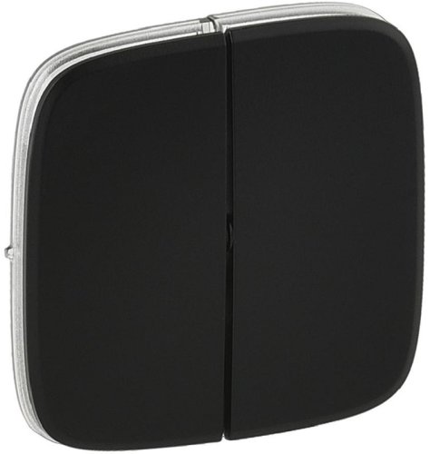 Лицевая панель Legrand Valena Allure для 2-кл. выключателя антрацит фото Лицевая панель Legrand Valena Allure для 2-кл. выключателя антрацит картинка